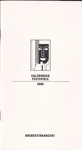 Willnauer, Franz (Ed.): Salzburger Festspiele 1990, Orchesterkonzert. 