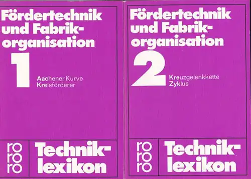 Krippendorff, Herbert (Hrsg.): Fördertechnik und Fabrikorganisation Teil 1 und 2. 