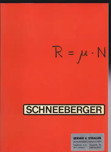 Schneeberger GmbH: Schneeberger, Längsführungen und Rolltische. 
