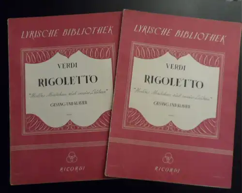 Verdi, Giuseppe: Riggoletto Gesang und Klavier, Holdes Mädchen, sieh' mein Leiden. 