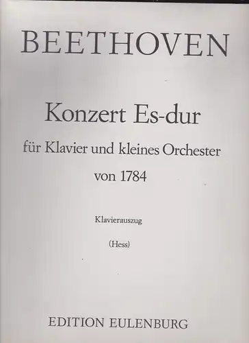 Konzert Es-dur (Klavierauszug) für Klavier und kleines Orchester von 1784