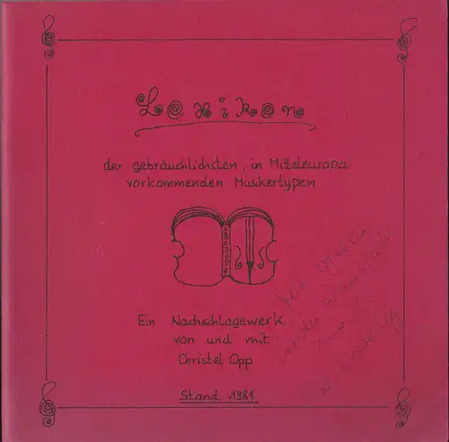 Opp, Christel: Lexikon der gebräuchlichsten, in Mitteleuropa vorkommenden Musiktypen. 