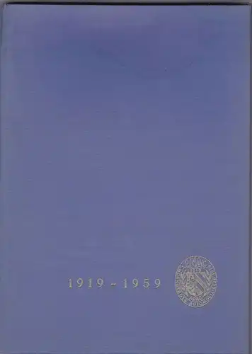 Vierzig Jahre Motorsport in Franken. 1919-1959 Von der Vereinigung Nürnberg-Fürther Motorradfahrer zum 1. Nürnberger Automibilclub 1919. Titel auf dem Cover: 1919-1959 1.NAC