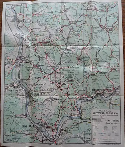 Heimat  und Verkehrsverein Mönchsberg (Hrsg.): Wanderkarte Südwest-Spessart mit den Wegzeichen des Spessartbundes 1: 50 000. 