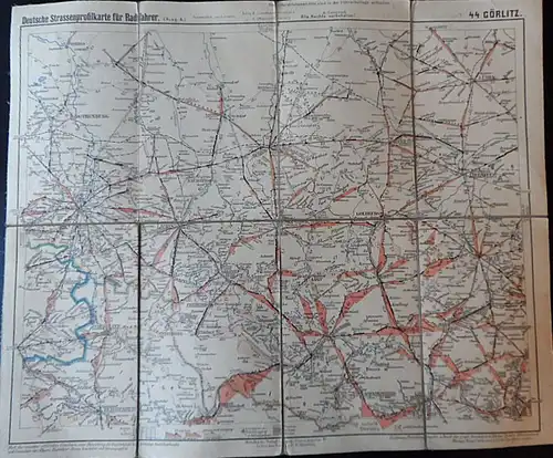 Deutsche Straßenprofilkarte für Radfahrer. Nr. 44, Görlitz. 