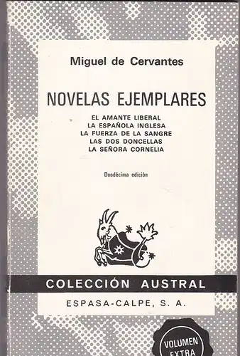 Cervantes, Miguel de: Novelas ejemplares. 