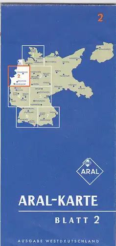 BV Aral Aktiengesellschaft (Hrsg.) Aral-Karte Blatt 2, Ausgabe Westdeutschland