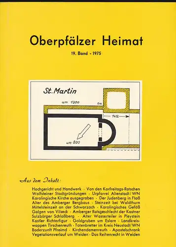 Gagel, Ernst (Schriftleitung): Oberpfälzer Heimat. 19. Band 1975. 