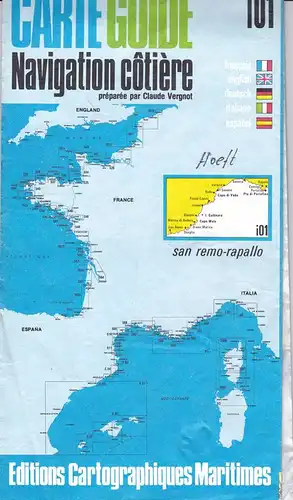 Vergnot, Claude: Carte Guide Navigation côtière i01 San Remo-Rapallo. 