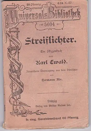 Ewald, Karl: Streiflichter. Ein Skizzenbuch. 