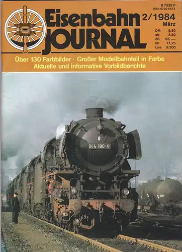 Merker, Hermann (Hrsg): Eisenbahn Journal 2/1984. über 130 Farbbilder, Großer Modellbahnteil in Farbe, aktuelle und informative Vorbildberichte. 