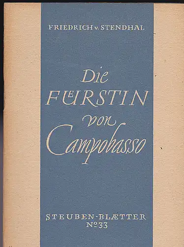 Stendhal, Friedrich von: Die Fürstin von Campobasso. 