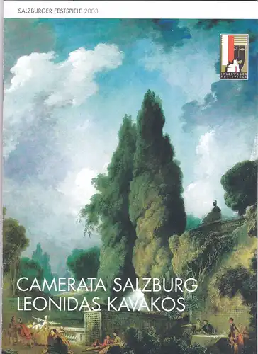 Salzburger Festspiele (Hrsg.): Programmheft Salzburger Festspiele 2003: Camerata Salzburg - Leonidas Kavakos. 
