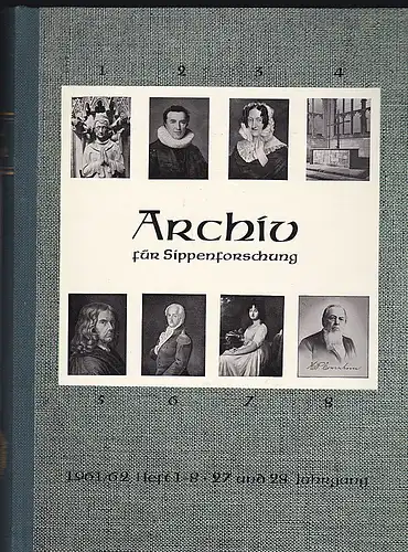 Kretschmer, Hans (Hauptschriftleitung): Archiv für Sippenforschung mit Praktischer Forschungshilfe 27. u. 28. Jahrgang 1961-1962. 