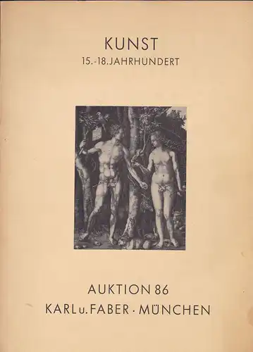 Karl u. Faber, München: Katalog zur Auktion 86 Kunst  Alter und Neuer Meister 6. November 1963. 