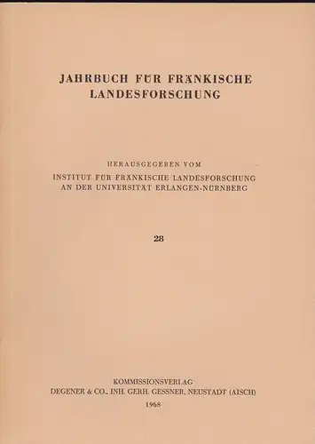 Jahrbuch für fränkische Landesforschung, Nr. 28