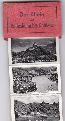 Cramers Kunstanstalt, Cekade (Hrsg): Mini-Leporello: Der Rhein von Rüdesheim bis Koblenz. 