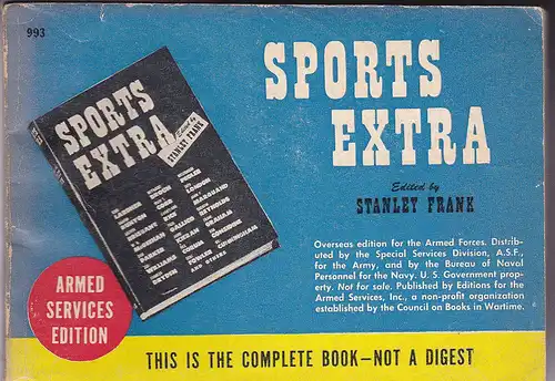 Frank, Stanley (Ed): Sports Extra. Armed Services Edition. 