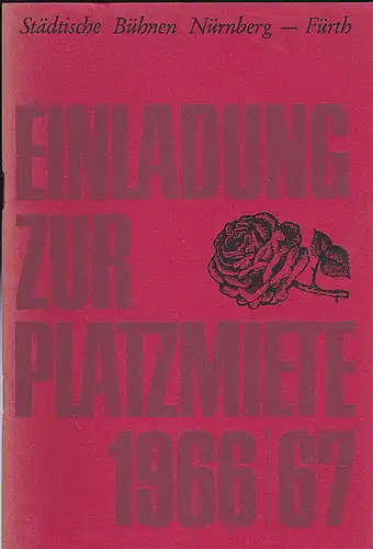 Städtische Büchnen Nürnberg-Fürth  (Hrsg.): Einladung zur Platzmiete für die Spielzeit 1966/1967. 