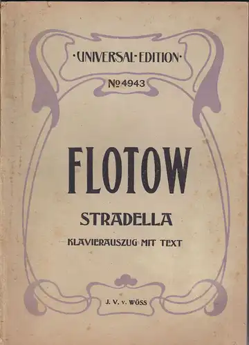 Flotow, Friedrich von: Stradella. Klavierauszug mit Text. 