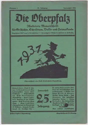 Laßleben, Michael (Hrsg.): Die Oberpfalz, 25. Jahrgang, 1. Heft, Januar 1931. 