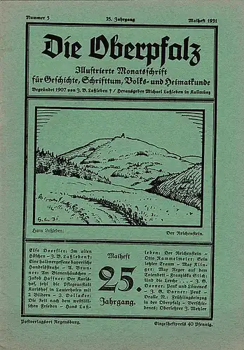 Laßleben, Michael (Hrsg.): Die Oberpfalz, 25. Jahrgang, Heft 5 Maiheft 1931. 