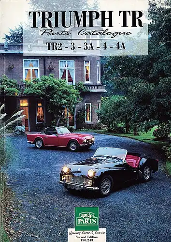 Anglo Parts: Triumph TR Parts Catalogue Tr2-3-3A-4-4A. 