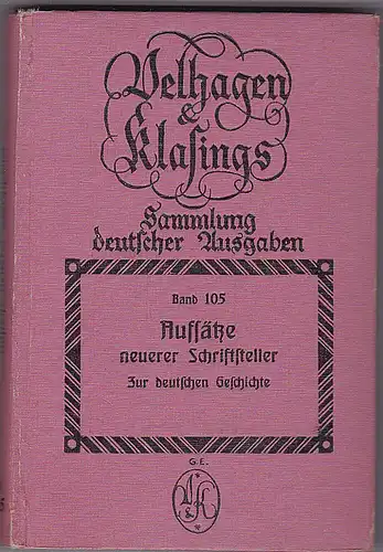 Müller, Gertrud: Aufsätze neuerer Schriftsteller zur deutschen Geschichte. 