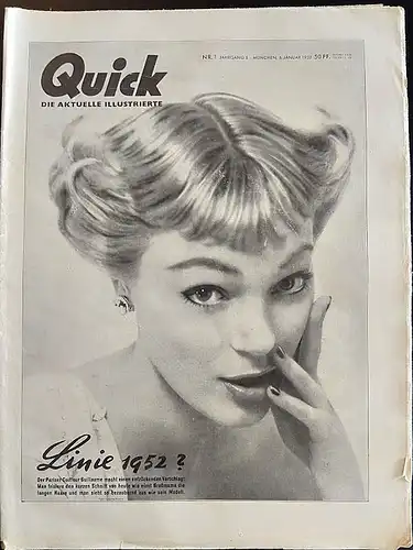 Kenneweg, Dietrich (Hrsg): Zeitschrift QUICK, 6.Januar 1952 (5. Jahrgang, Nr.1). 