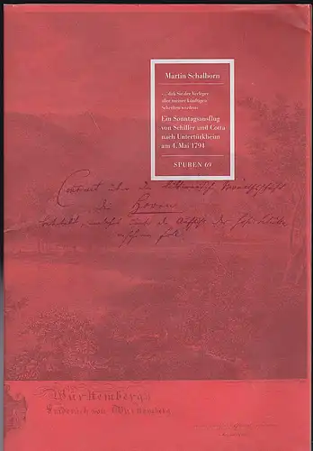 Schalhorn, Martin: " ..daß sie der Verleger aller meiner künftigen Schriften werden".  Ein Sonntagsausflug von Schiller und Cotta nach Untertürkheim am 4. Mai 1794. 