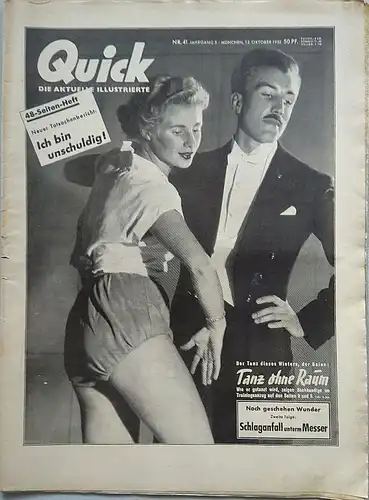 Kenneweg, Dietrich (Hrsg): Zeitschrift QUICK, 12. Oktober 1952 (5. Jahrgang, Nr.41). 