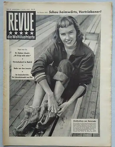 Zeitschrift  REVUE, die Weltillustrierte, Nr. 31,  2. August 1952. 