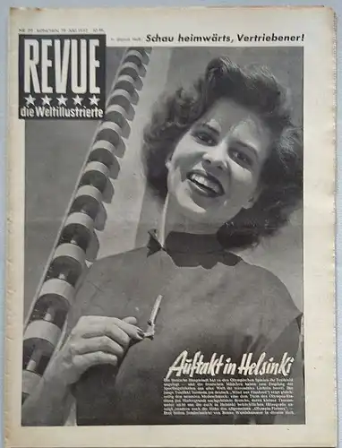 Zeitschrift  REVUE, die Weltillustrierte, Nr. 29,  19. Juli  1952. 
