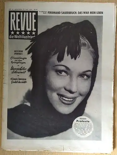 Zeitschrift  REVUE, die Weltillustrierte, Nr. 43,  27. Oktober 1951. 