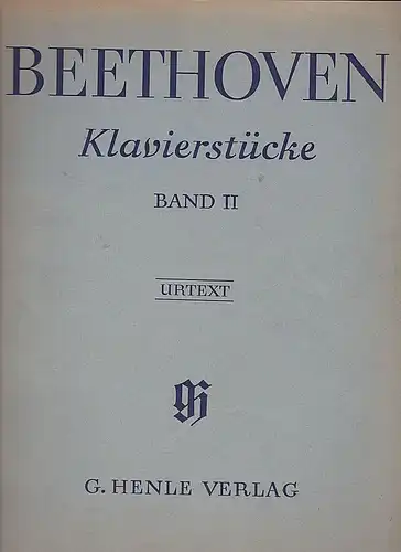 Beethoven, Ludwig van: Beethoven Klavierstücke Band 2 Urtext. 