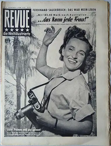 Zeitschrift  REVUE, die Weltillustrierte, 2. Februar 1952  (Nr 5). 