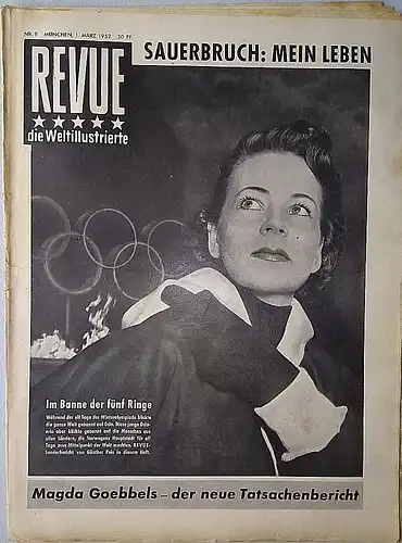 Zeitschrift  REVUE, die Weltillustrierte, Nr. 9,  1. März 1952. 