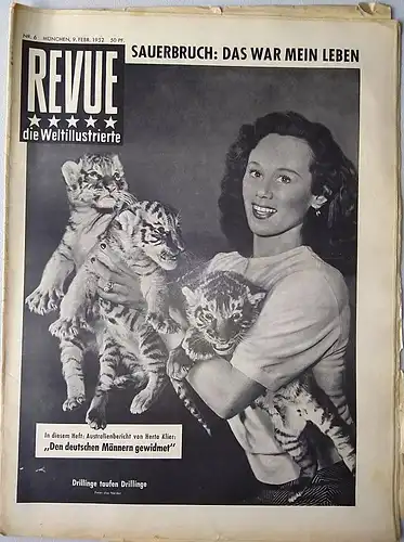 Zeitschrift  REVUE, die Weltillustrierte, Nr.6,  9. Februar 1952. 