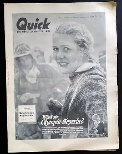 Lerchenperg, Harald (Chefredakteur): Zeitschrift QUICK die aktuelle Illustrierte 03.02.1952 - Dagmar Rom auf dem Cover. 