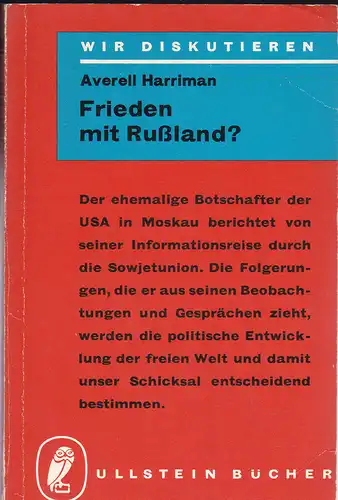 Harrimann, Averell: Frieden mit Rußland?. 