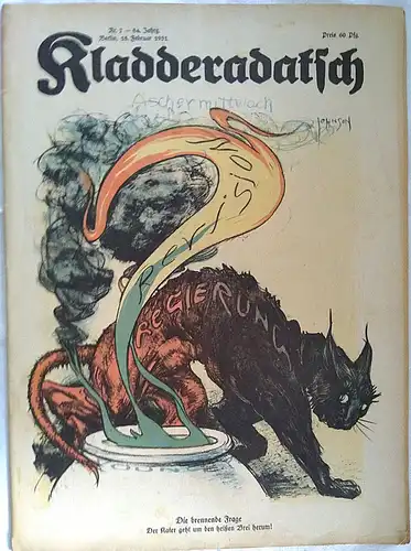 Warncke, Paul (Hauptschriftleiter): Kladderadatsch, 15. Februar 1931.  (84. Jahrang, Nr.7). 