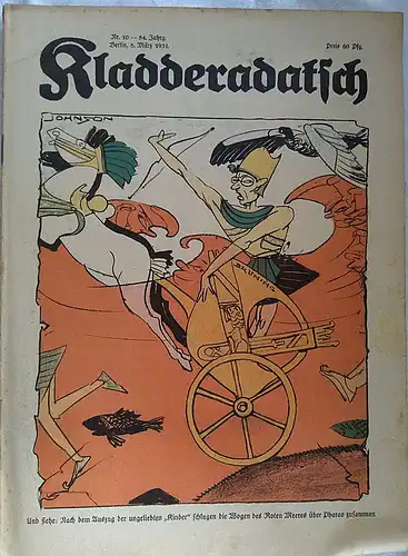 Warncke, Paul (Hauptschriftleiter): Kladderadatsch, 8. März1931.  (84. Jahrang, Nr.10). 