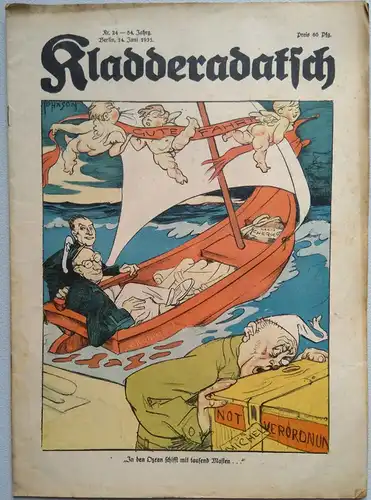Warncke, Paul (Hauptschriftleiter): Kladderadatsch, 14. Juni 1931.  (84. Jahrang, Nr.24). 