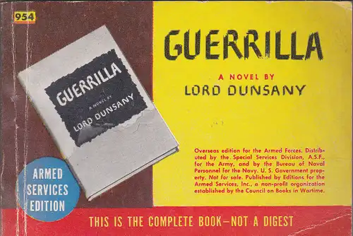 Dunsany, Lord: Guerrilla. Armed Services Edition. 