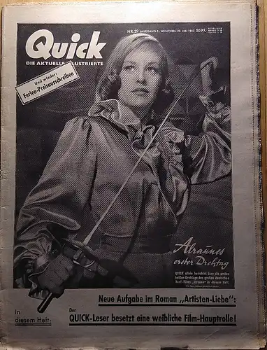 Kenneweg, Dietrich (Hrsg): Zeitschrift QUICK, 20. Juli  1952 (5. Jahrgang, Nr.29). 