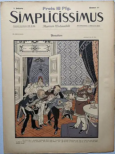 Langen, Albert (Redaktion): Zeitschrift: SIMPLICISSIMUS Illustrierte Wochenschrift  2. Jahrgang  Heft 40. 