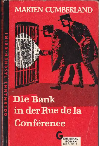 Cumberland, Marten: Die Bank in der Rue de la Conférence. 