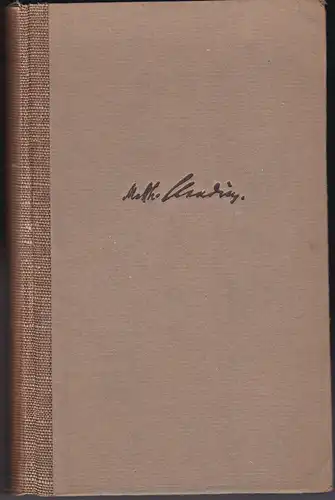 Claudius, Matthias und Jessen, Hans (Hrsg): Briefe an Freunde.