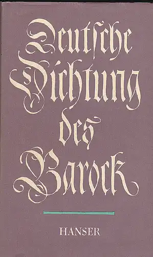 Herderer, Edgar (Hrsg.): Deutsche Dichtung des Barock. 