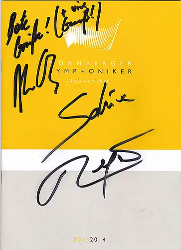 Nürnberger Symphoniker: Nürnberger Symphoniker:  68. Konzertsaison 2013/ 2014: Samstag, 8. 3.2014: 8. Abonnementkonzert, Sonntag, 9.3.2014:  7. Sonntagskonzert. 